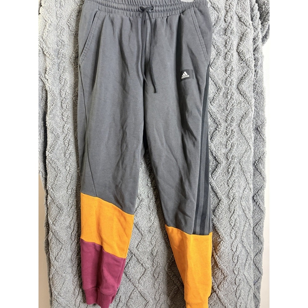 Adidas Mens Jogger Pants Colorblock Size M